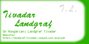 tivadar landgraf business card